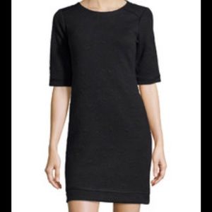 Neiman Marcus Black Quilted Geometric Dress SZ M